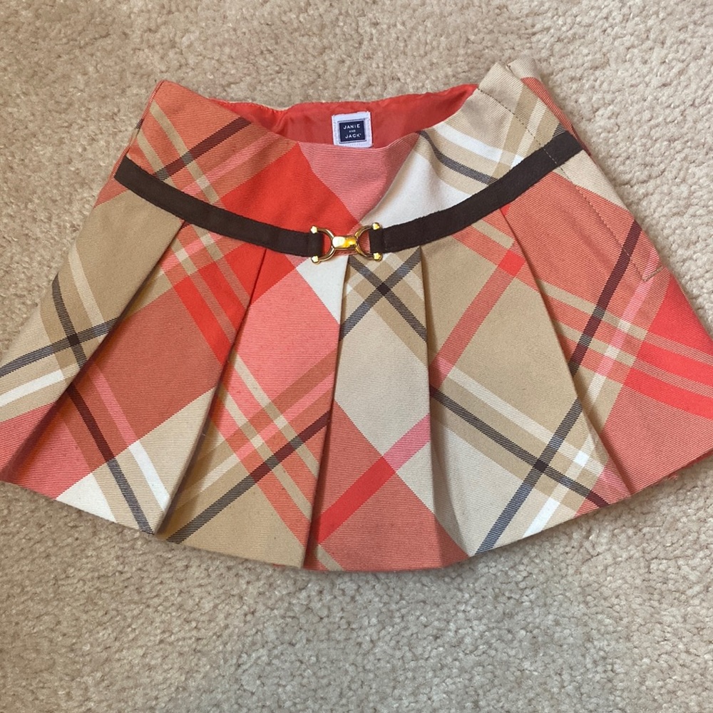 VGUC Janie & Jack Plaid Fall Skirt